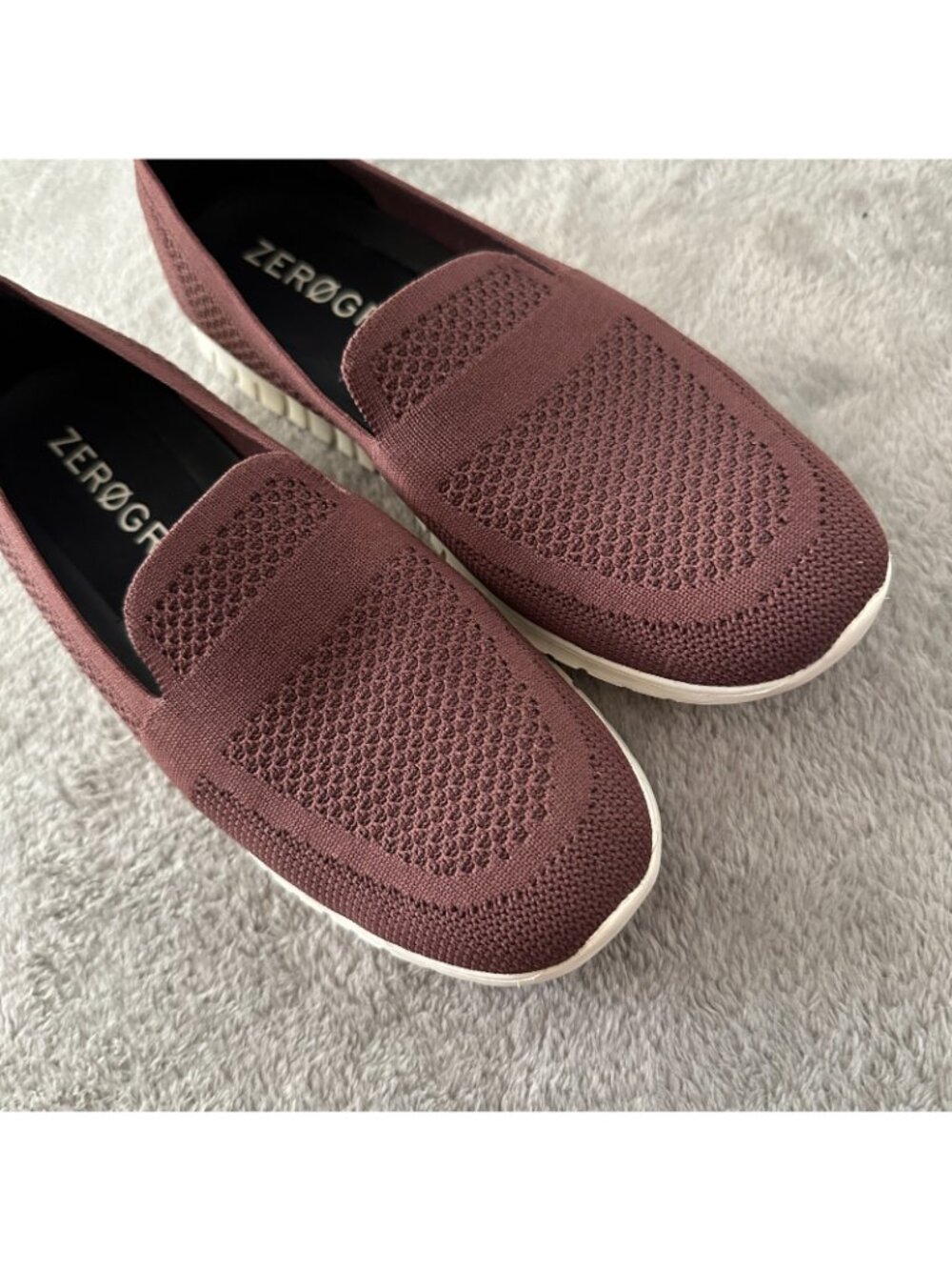 Cole Haan Womens Zerogrand Stitchlite Slip On Loafers Burgundy Brown 10 Shoes - Picture 3 of 6